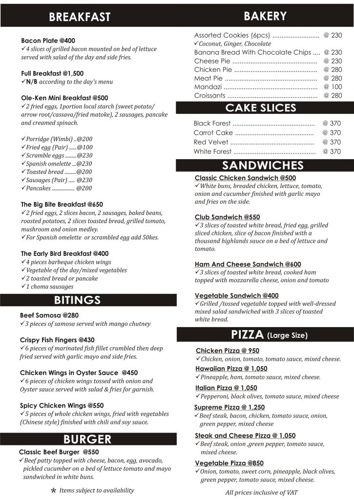 Our Menu / Special Offers 2